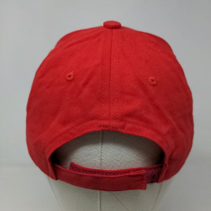 Big Melon Men's Strapback Hat Red Embroidered Logo 100% Cotton