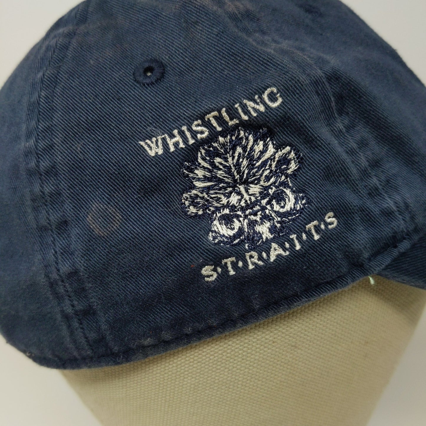 Whistling Straits Golf Course Strapback Hat Blue Embroidered Logo