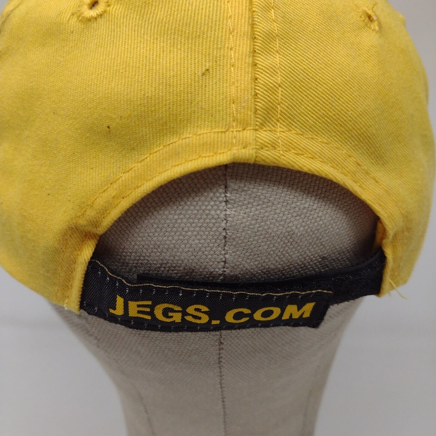 Jegs High Performance Mens Strapback Hat Yellow Black Embroidered Logo