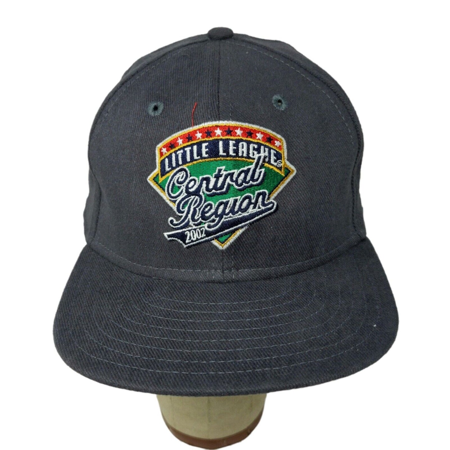 New Era Gray 2002 Little League Central Regional Baseball Hat Cap SZ M / L USA