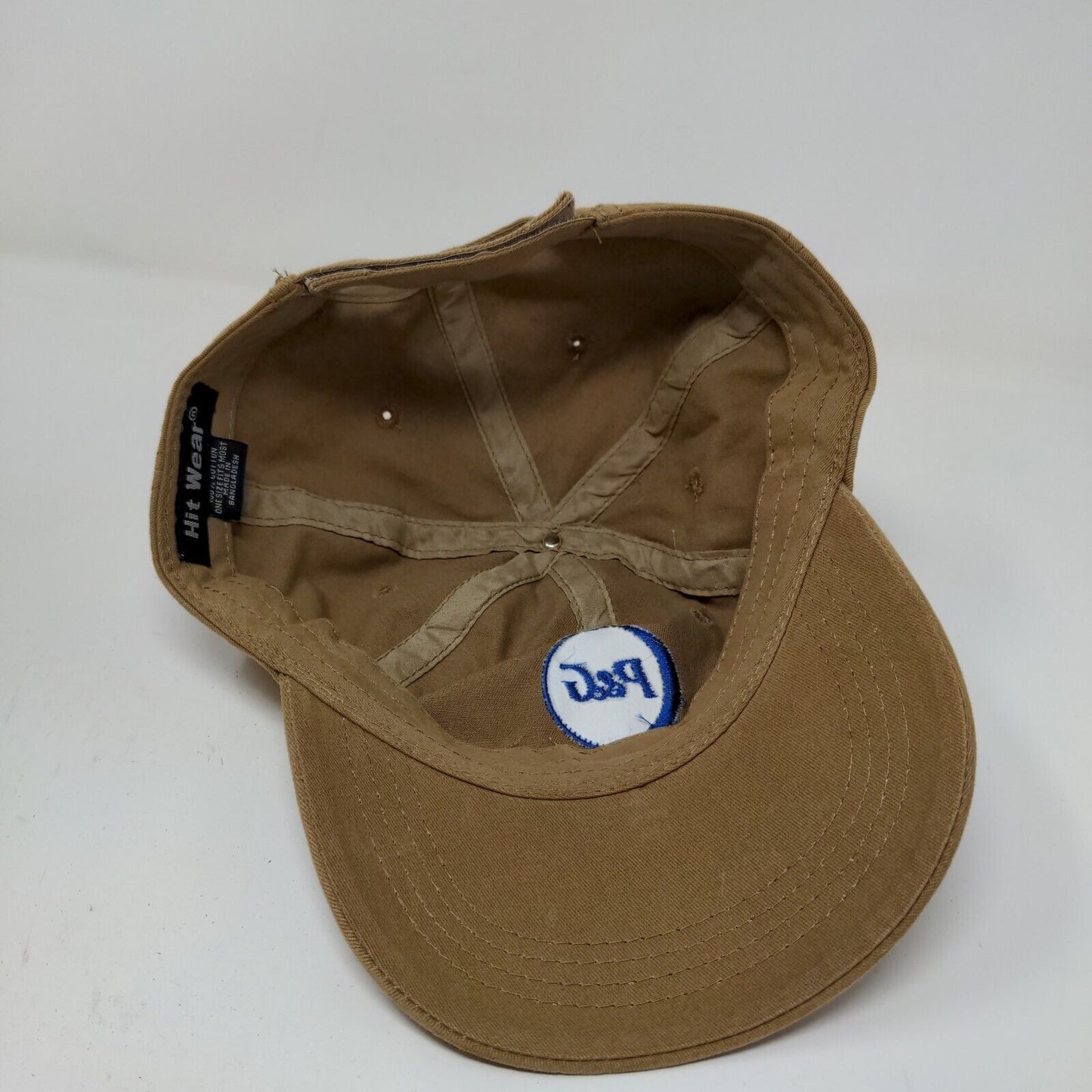 Hit Wear Men's Procter & Gamble Men's Strapback Hat Tan OSFM Embroidered Logo