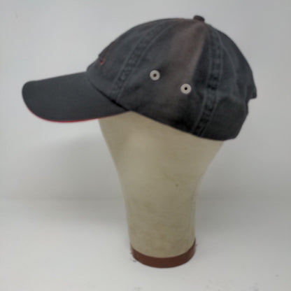 RCA Embroidered Strapback Hat Cap Black Red Accents 100% Cotton