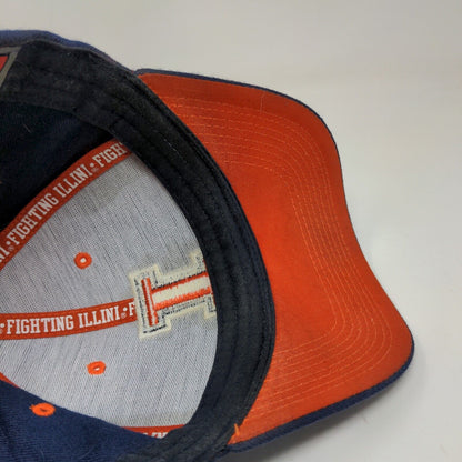 Nike Team Men's Fighting Illini Illinois Strapback Hat Blue OSFA 100% Wool