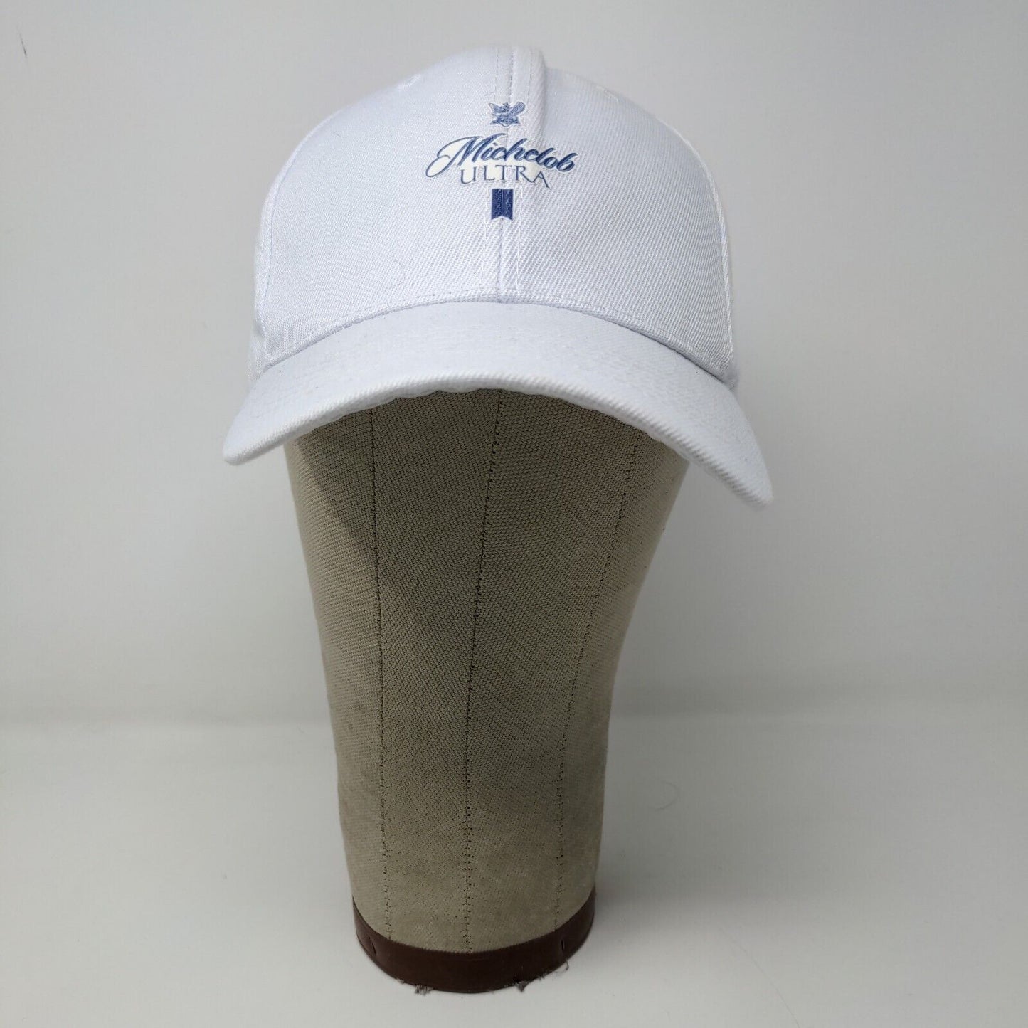 Michelob Ultra Mens Strapback Hat Cap White Adjustable Graphic Logo