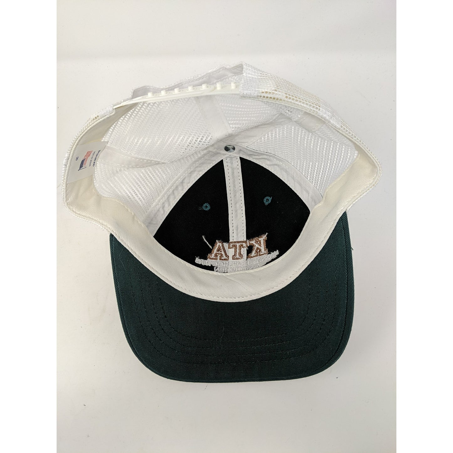 Mens KTA Kansas Trapshooters Association Hat Meshback Snapback Green & White