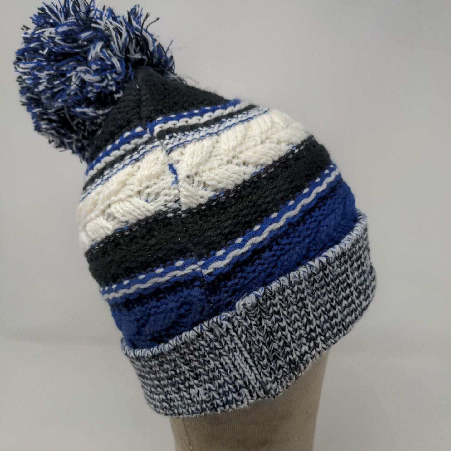 Sport-Tek Men's ACSM Knit Beanie Hat Multicolor Striped Acrylic Embroidered Logo