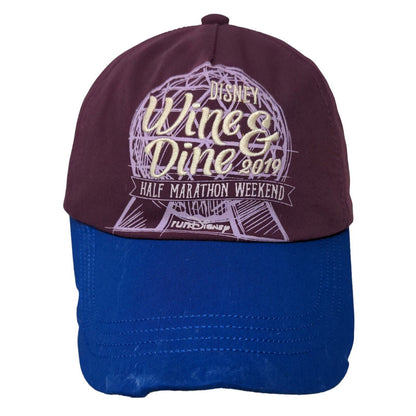 Disney Parks Men's Slideback Hat Multicolor Wine & Dine 2019 Distressed