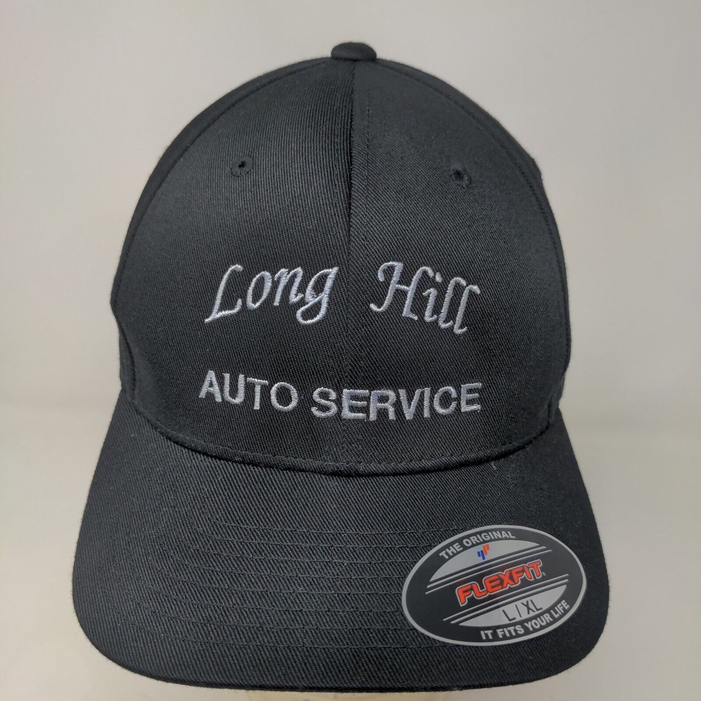 FlexFit Men's Fitted Hat Black Size L/XL Long Hill NAPA ASA AAA Auto Service Cap