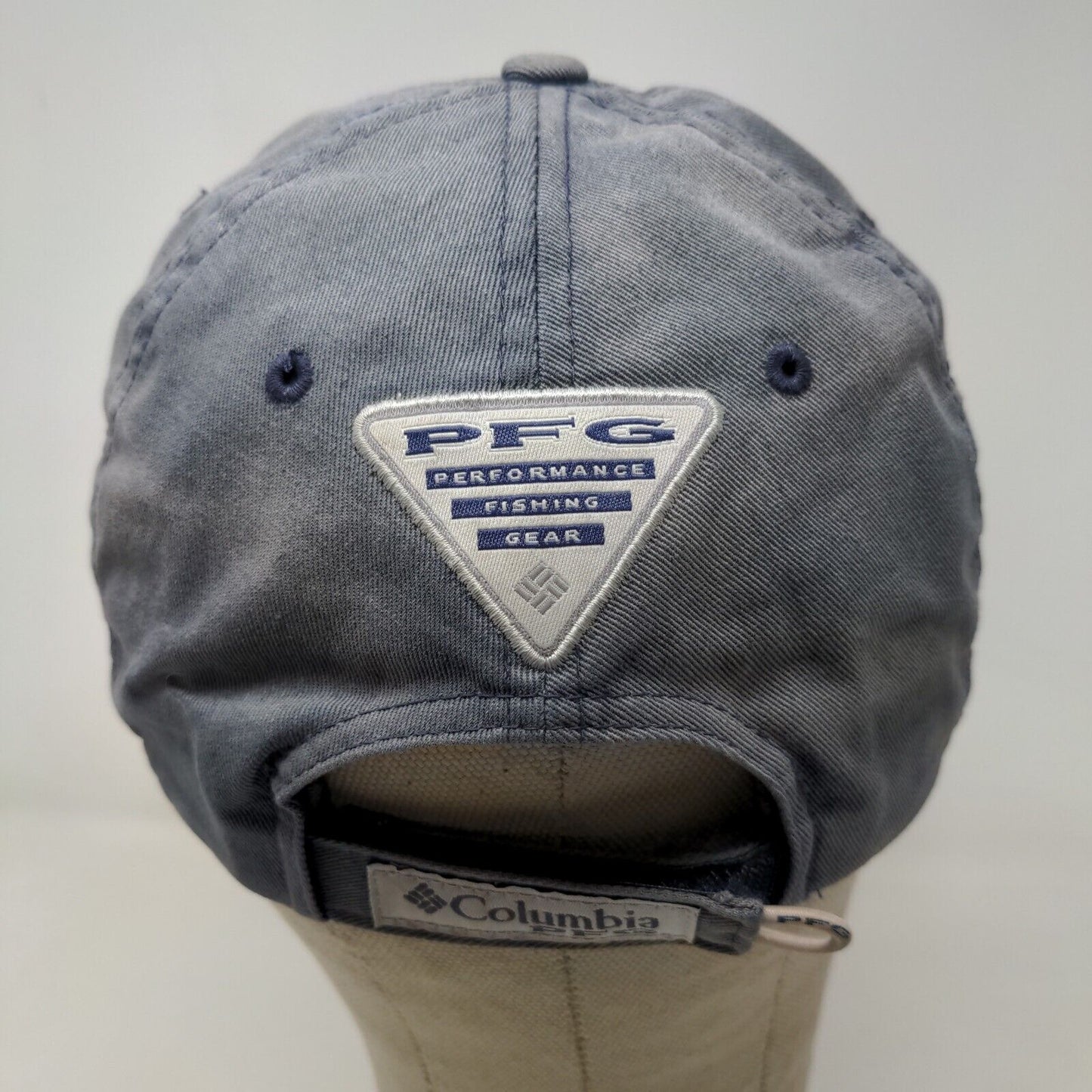 Columbia PFG Men's Strapback Hat Blue Size O/S Embroidered Logo Distressed