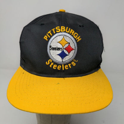 Team NFL Men's Snapback Hat Black Size OSFA Embroidered Pittsburgh Steelers Logo