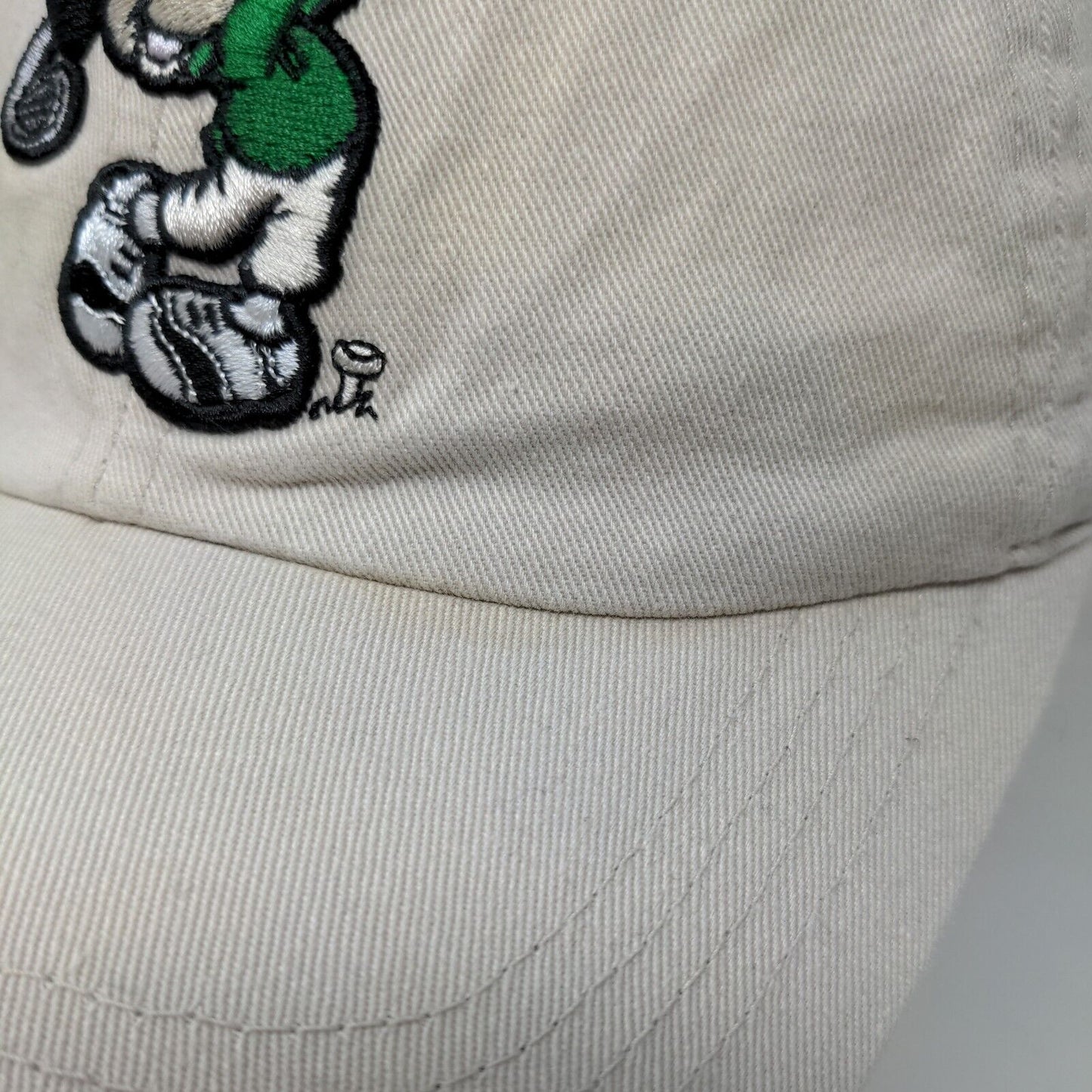 Walt Disney World Golf Men's Slideback Hat Tan Embroidered Mickey Mouse Logo