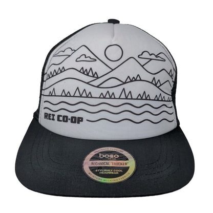 Boco Gear Men's Snapback Mesh Back Trucker Hat Black White Size OSFM REI Co Op