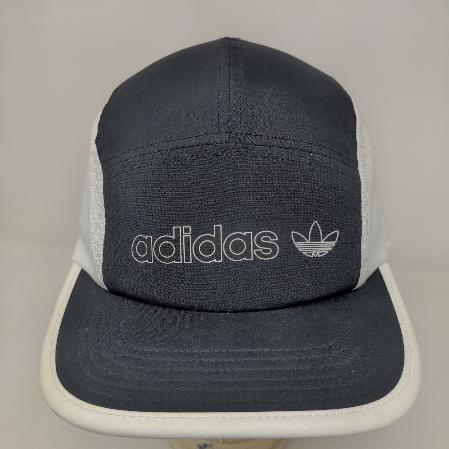 Adidas Men's Strapback Hat Black White OSFM Graphic Trefoil Logo