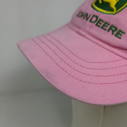 John Deere Girls Toddler Stretchy Hat Pink Size OS Embroidered Deer Logo