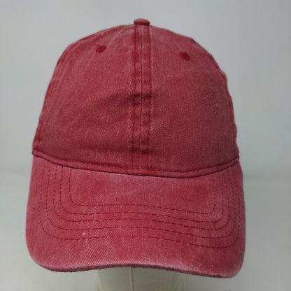 Unbranded Men's Strapback Hat Red Size OSFM Blank Vent Holes Adjustable