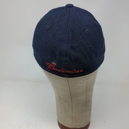 Budweiser One Fit Mens Hat Blue OSFA Embroidered Logo Acrylic Blend