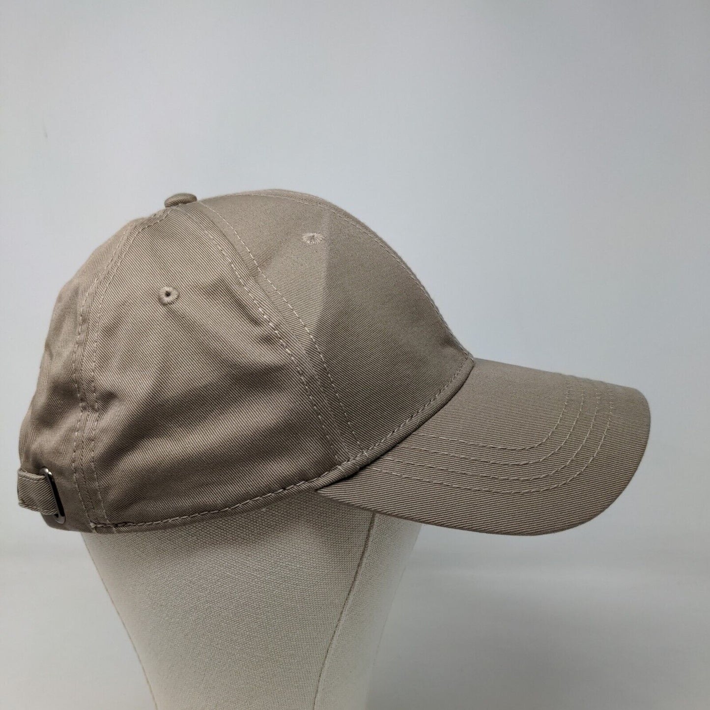 Cacuss Men's Slideback Hat Tan Size OS Patch Logo 100% Cotton