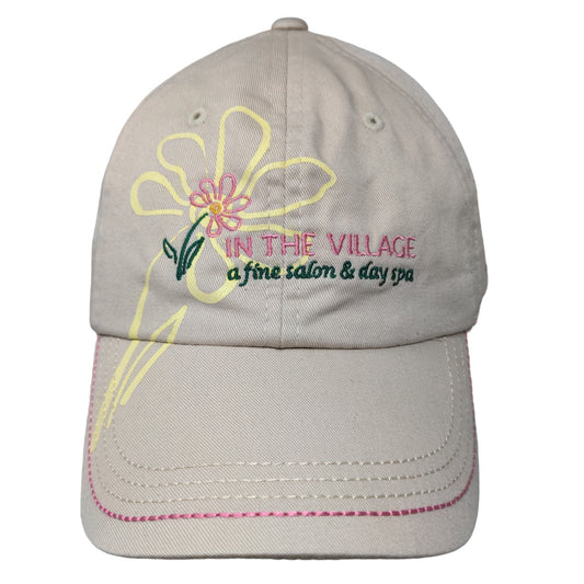 Unbranded Women's In the Village Spa Hat Pink Embroidered Logo Flower