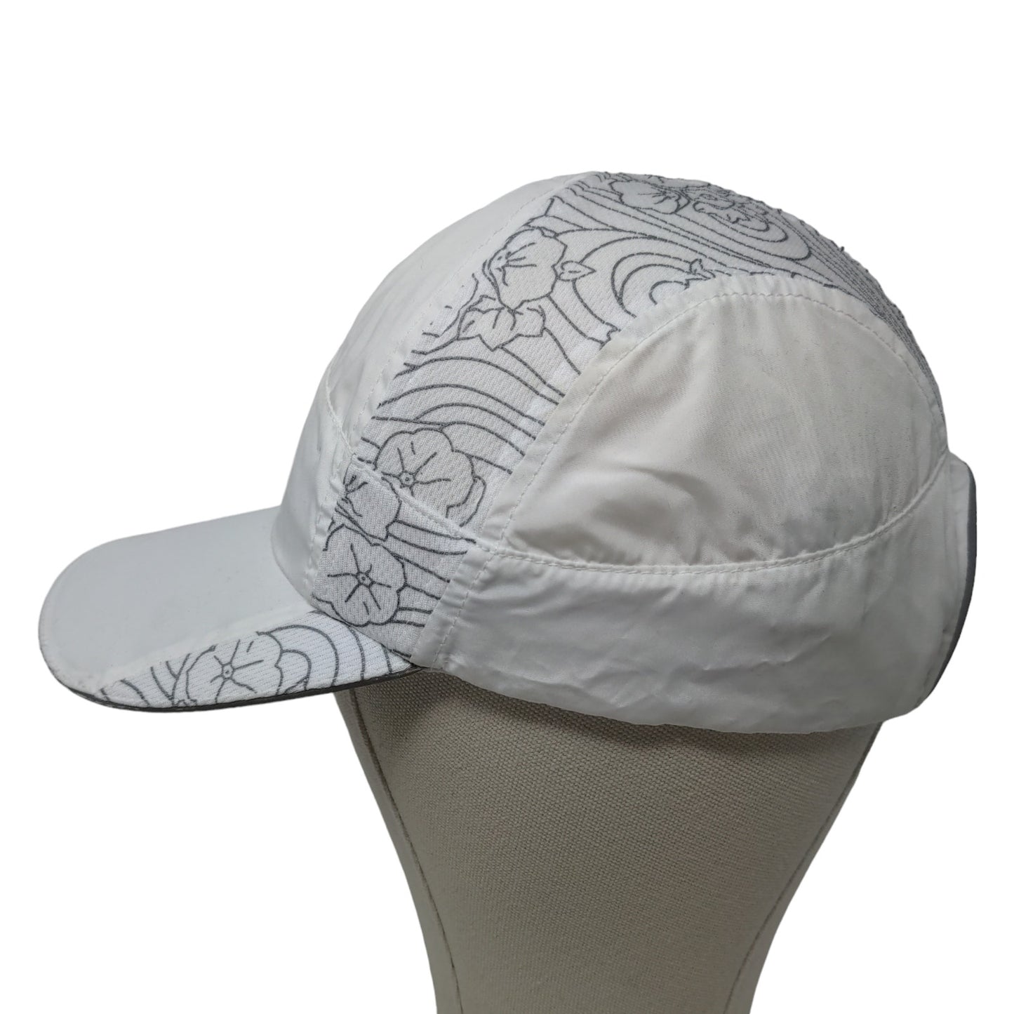 L.L. Bean Womens Strapback Hat White OSFA Floral Pattern 100% Polyester