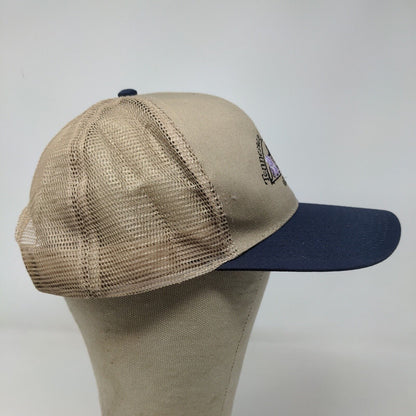Cobra Mens Tennessee Branch Water Indiana Snapback Mesh Back Hat Tan Blue OSFA