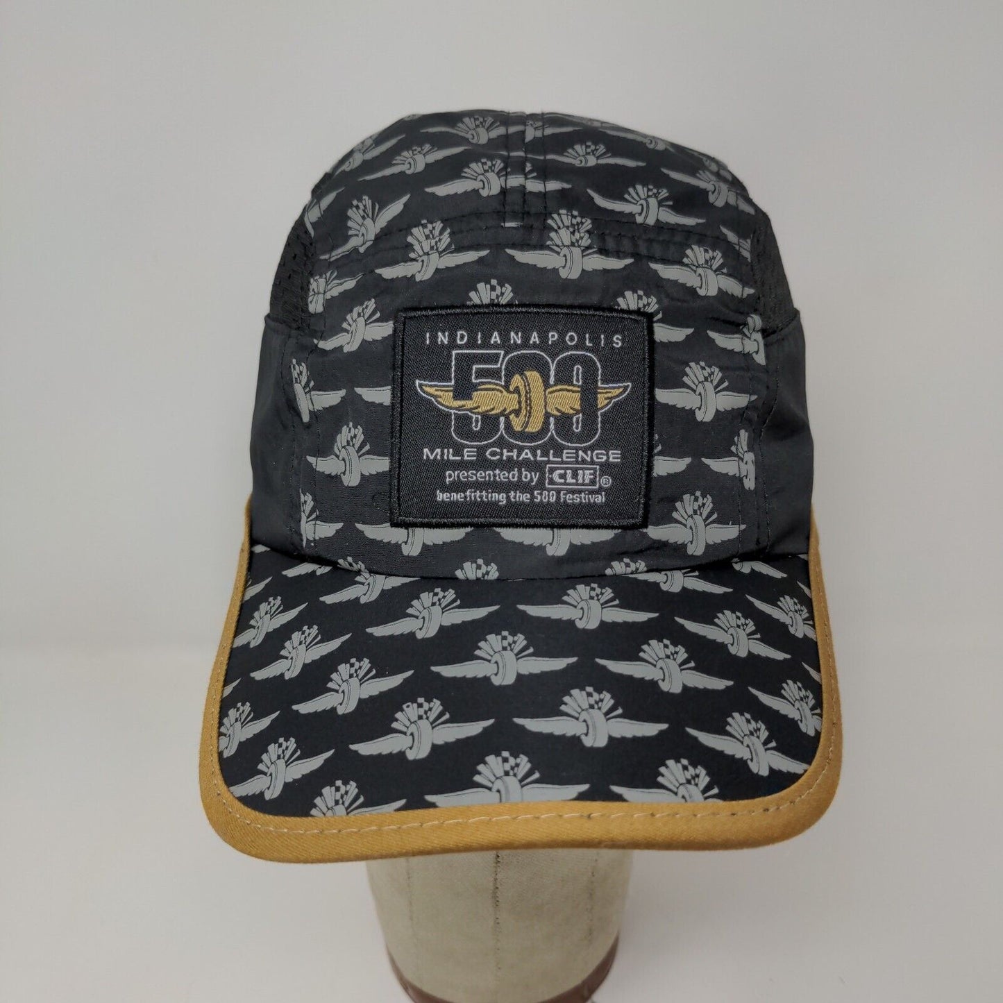 Indianapolis 500 Mile Challenge Strapback Hat with Mesh Sides Black