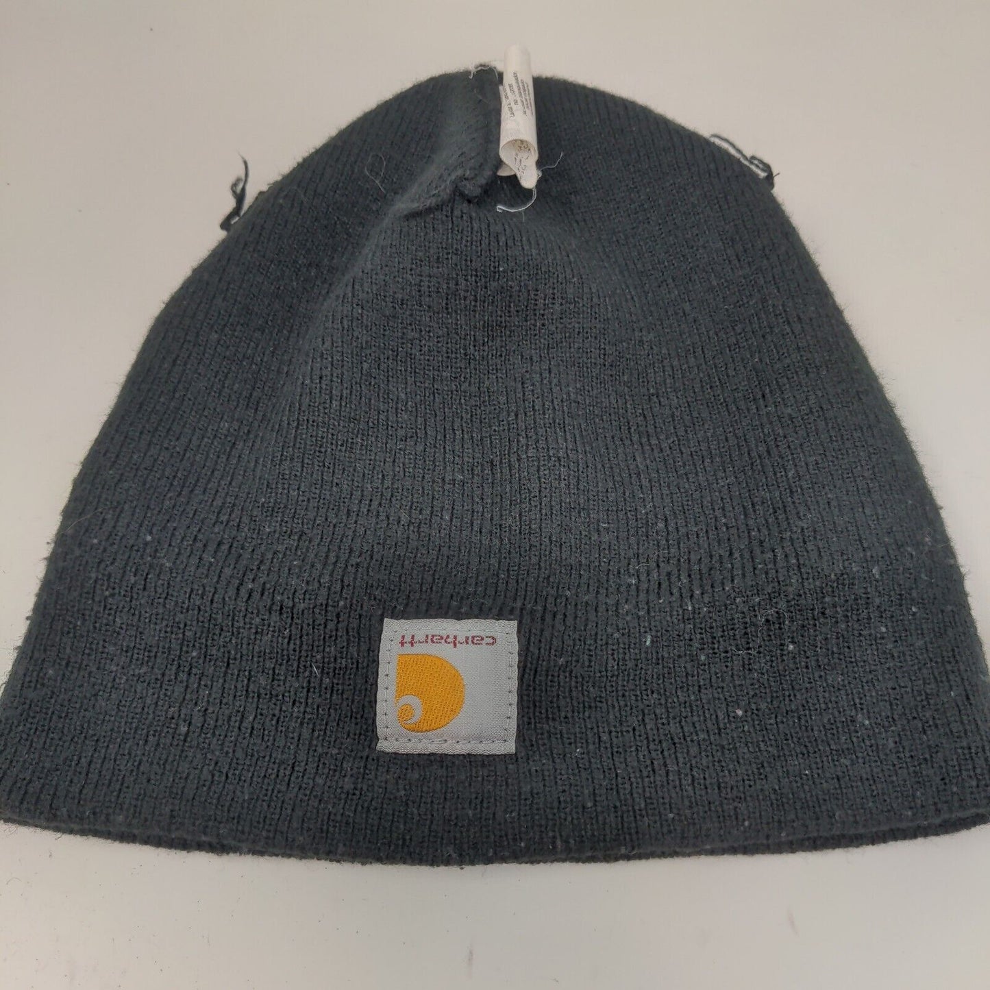 Carhartt Boys Knit Beanie Hat Black OSFM Youth Patch Logo Acrylic