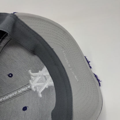 Under Armour Fitted Hat Distressed Size Small Purple Embroidered AV