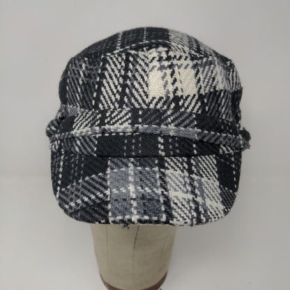 Route 66 Womens Plaid Cadet Hat Logo One Size Fits Most 100% Wool