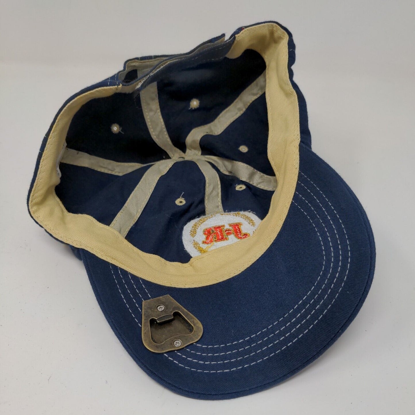 JR Cigars Men's Strapback Hat Blue Adjustable Embroidered Logo