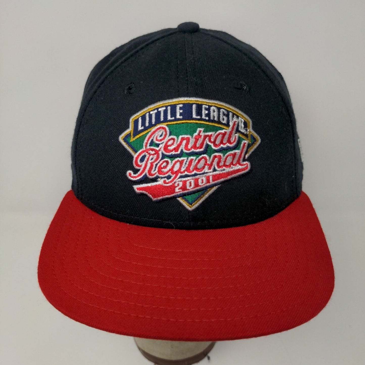 Little League Mens Central Regional Hat Black Red OSFA Snapback Vintage 2001
