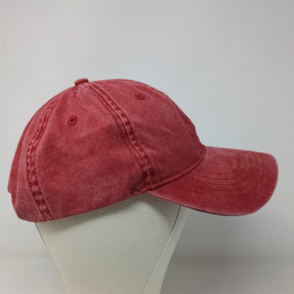 Unbranded Men's Blank Slideback Hat Red Size OSFM Vent Holes