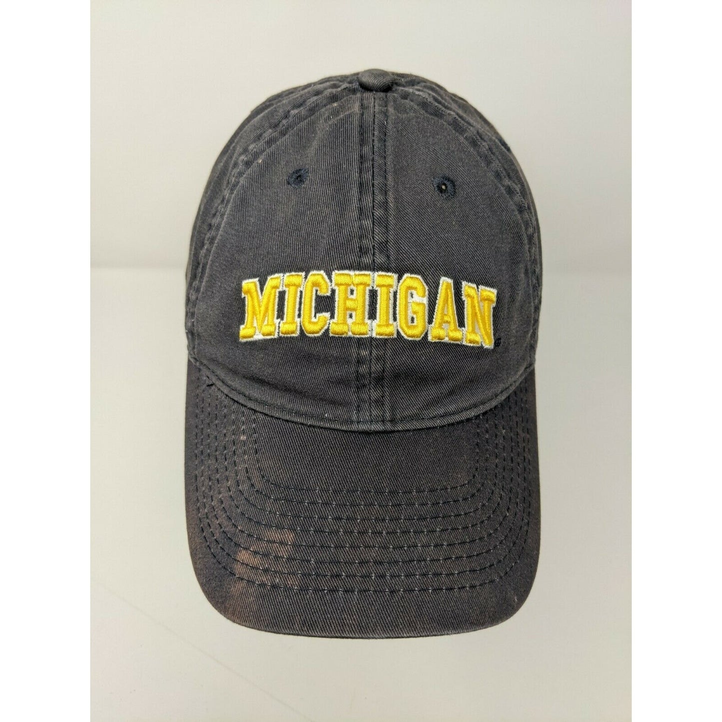 Legacy 92 Michigan Hat Embroidered Spell Out Slideback Cap Black