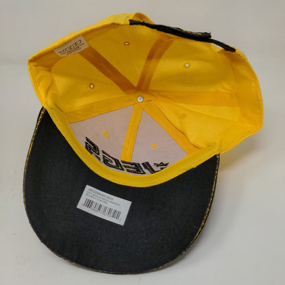 JEGS High Performance Strapback Hat Black Yellow Adjustable Embroidered Logo