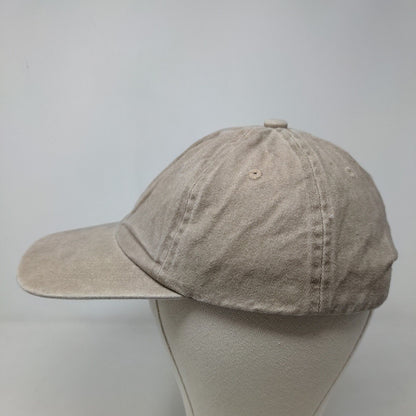 Unbranded Men's Slideback Hat Beige Size OS 100% Cotton Vent Holes