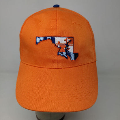 Unbranded Men's Snapback Hat Orange Adjustable Executive Beach Embroidered Logo