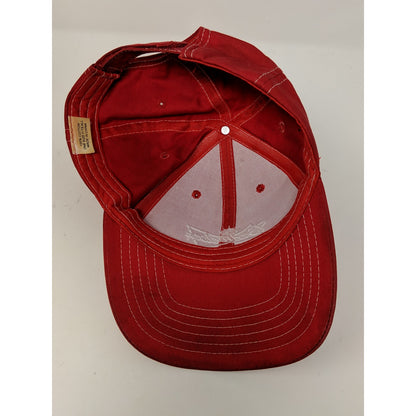 Budweiser Beer Strapback Hat Size OSFA Red Embroidered Logo SEE DESC