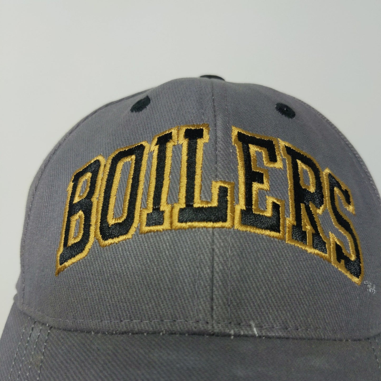 Captivating Headgear Silver Series Purdue Boilermakers Strapback Hat Embroidered