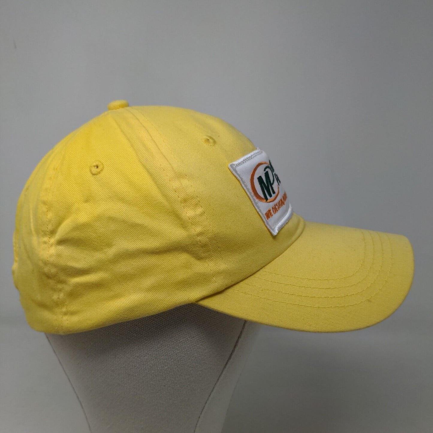 Unbranded Men's Strapback Hat Yellow Adjustable Embroidered Minuteman Press Logo