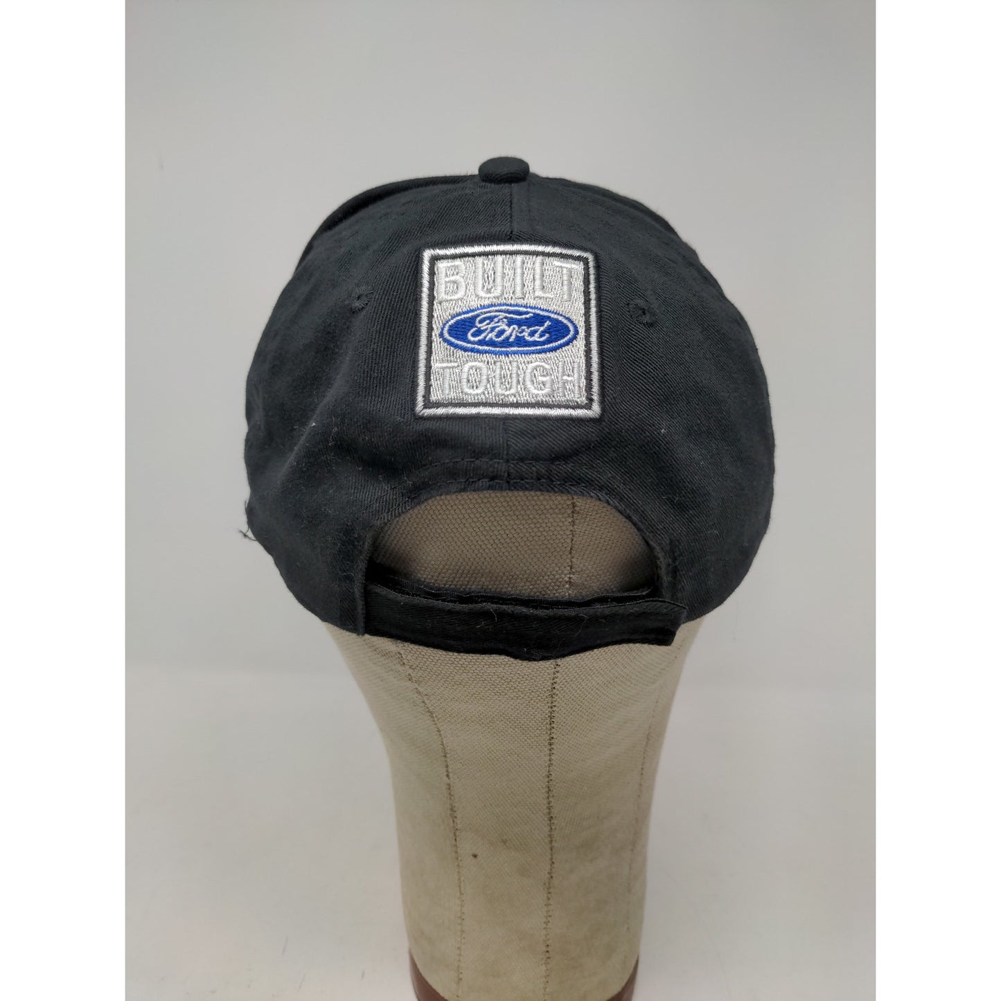 Ford F-150 Truck Built Ford Tough Strapback Hat Black Embroidered Spell Out