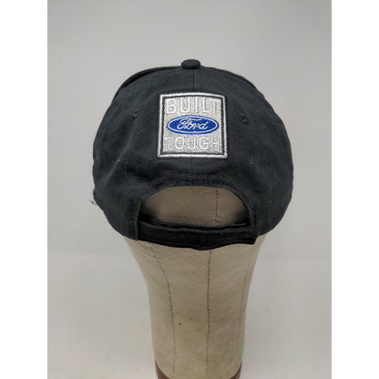 Ford F-150 Truck Built Ford Tough Strapback Hat Black Embroidered Spell Out