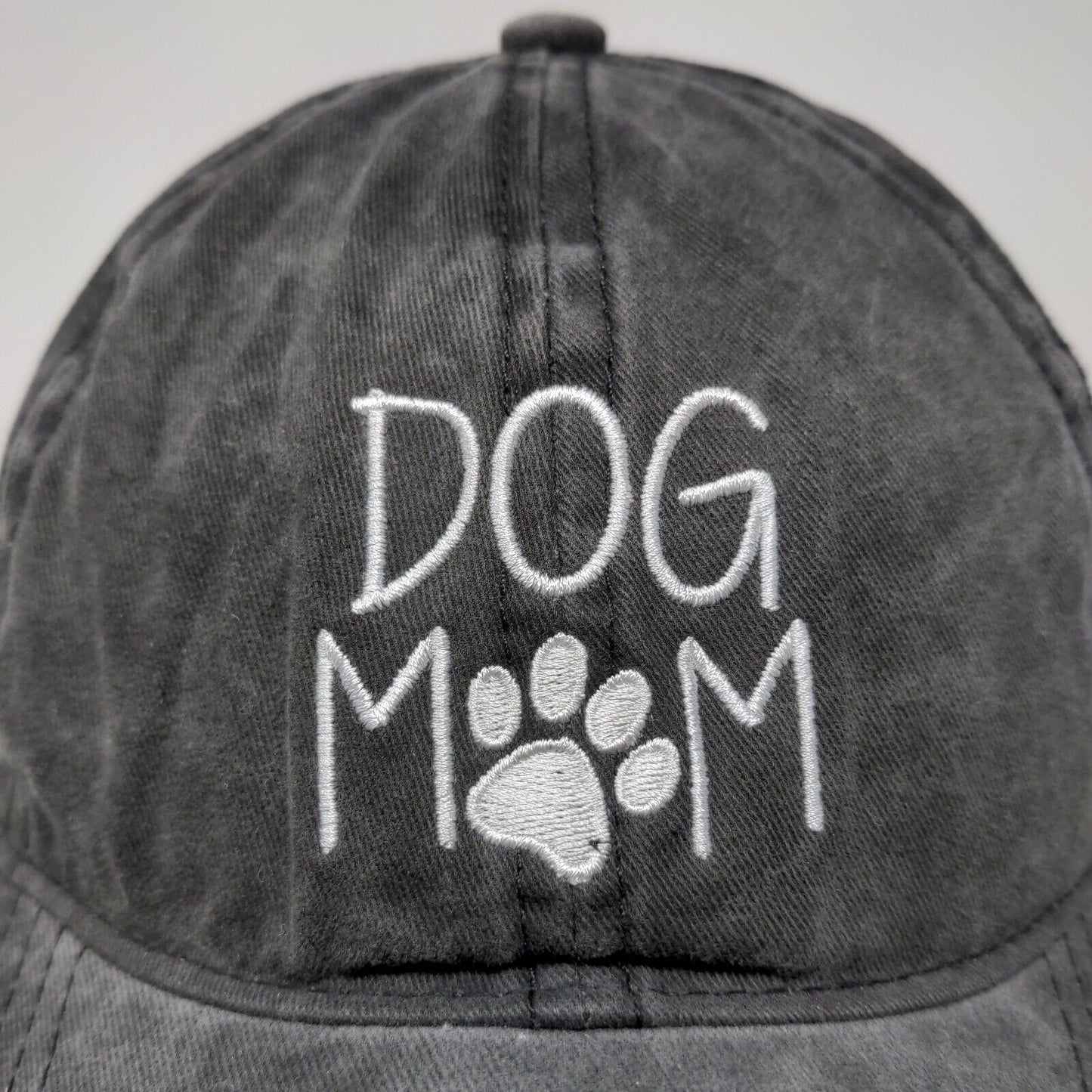 David & Young Women's Slideback Hat Gray OSFM Dog Mom Embroidered Logo