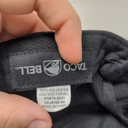 Taco Bell Men's Snapback Employee Uniform Hat Black OSFA Embroidered Logo