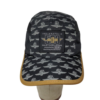 Indianapolis 500 Mile Challenge Strapback Hat with Mesh Sides Black