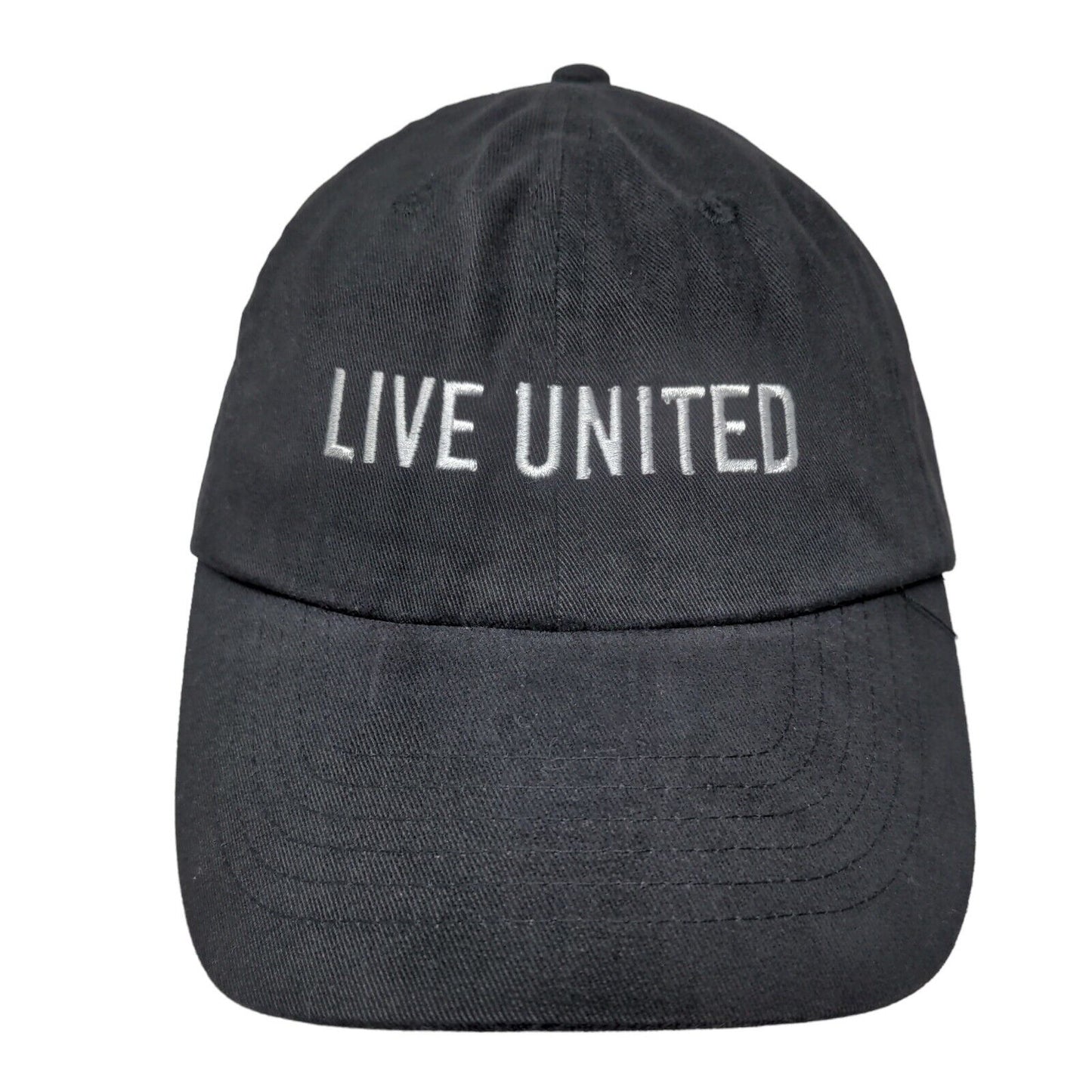 United Way Men's Slideback Hat Black Size OSFM Embroidered Live United Logo