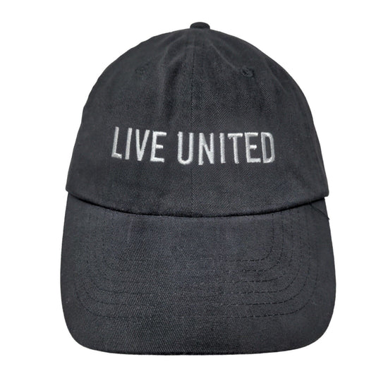 United Way Men's Slideback Hat Black Size OSFM Embroidered Live United Logo