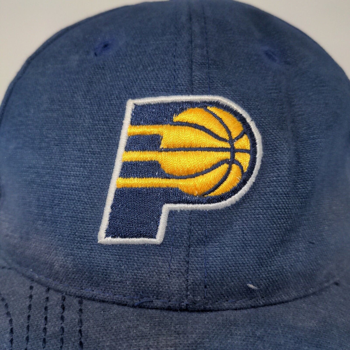 NBA Indiana Pacers Basketball Yellow Blue Cap Hat Size S / M Embroidered Logo