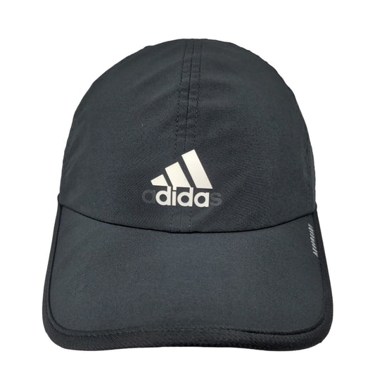 Adidas Aeroready Men's Strapback Hat Black Adjustable Distressed Logo