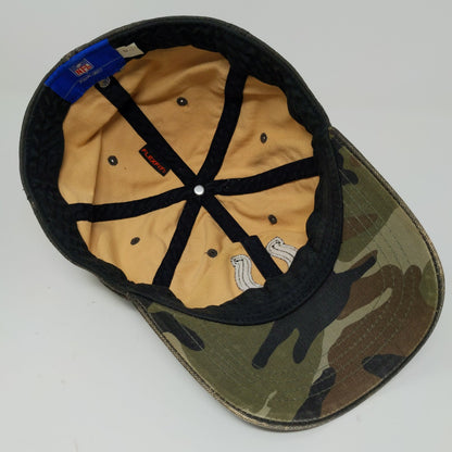 Reebok NFL Indianapolis Colts Football Fitted Hat Size M/L Black Camo Under Bill