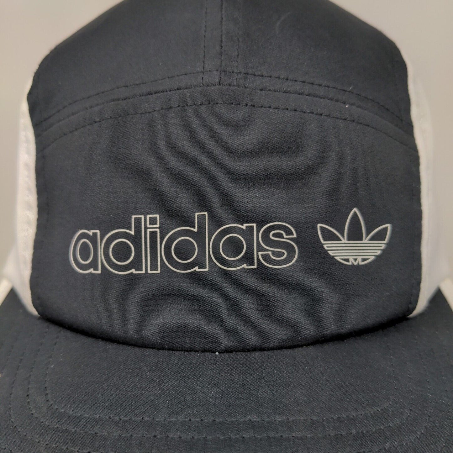 Adidas Men's Strapback Hat Black White OSFM Graphic Trefoil Logo