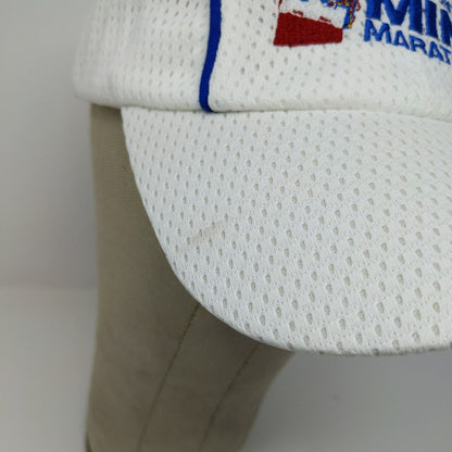 Indy 500 Festival White One America Mini Marathon Strapback Hat Embroidered